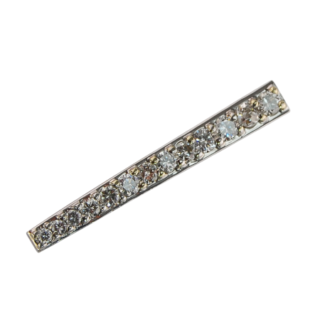 23310 Diamond Dager Pendant Designed and Handmade by Kaufmann de Suisse in 18k White Gold featuring 13 Round Brilliant Cut GSI1 Quality Diamonds weighing a total of 0.78cts