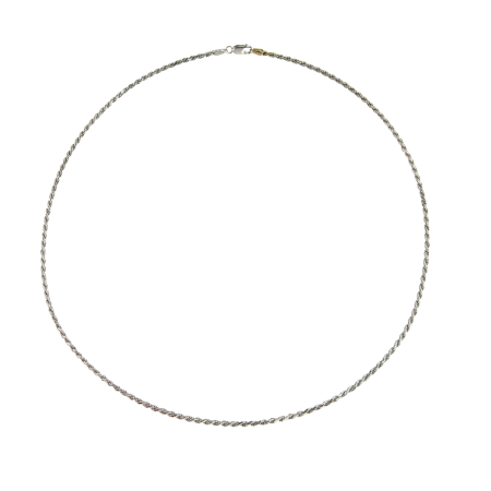 23338 14kt White Gold 17 Inch Long Rope Chain