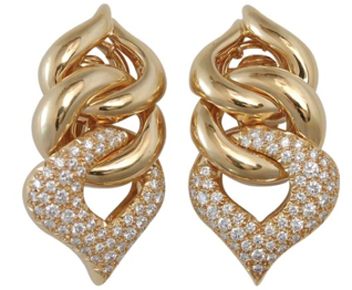 Pave Diamond Dangle Earrings