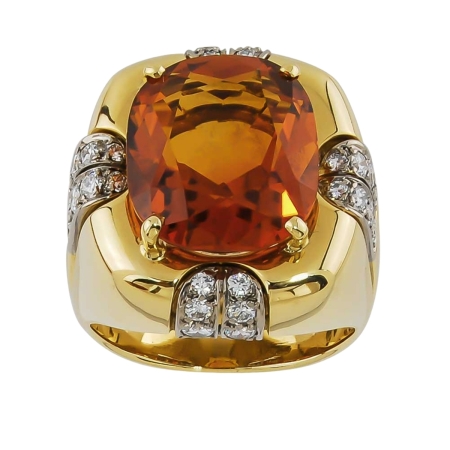 14707A-Madeira Citrine & Diamond Yellow Gold & Platinum Ring-3