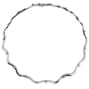 Flowing Lines Diamond Necklace