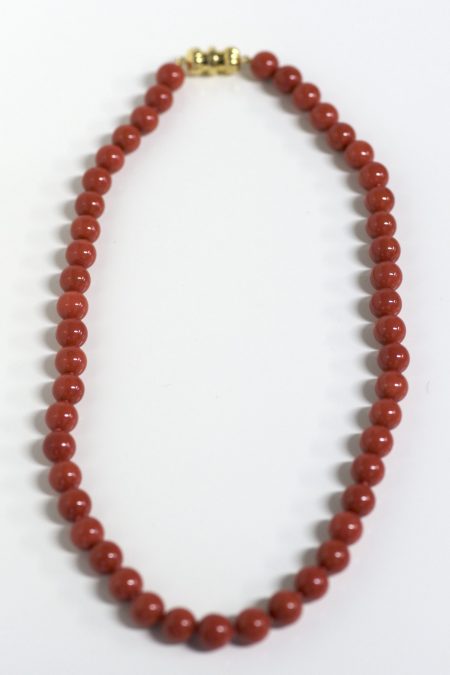 Red Coral Bead Necklace