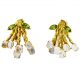 Flowing Lines Bouquet Peridot and Moonstone Earrings