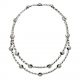 Flowing Lines Double Row Diamond Necklace