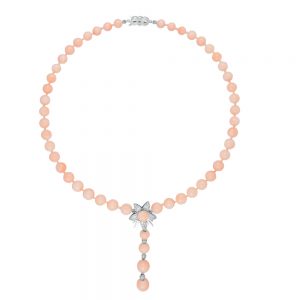 Jasmin with Angel Skin Coral and Black Coral Necklace