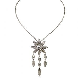 Feuilles Diamond Pendant with 3 Leaf Drops