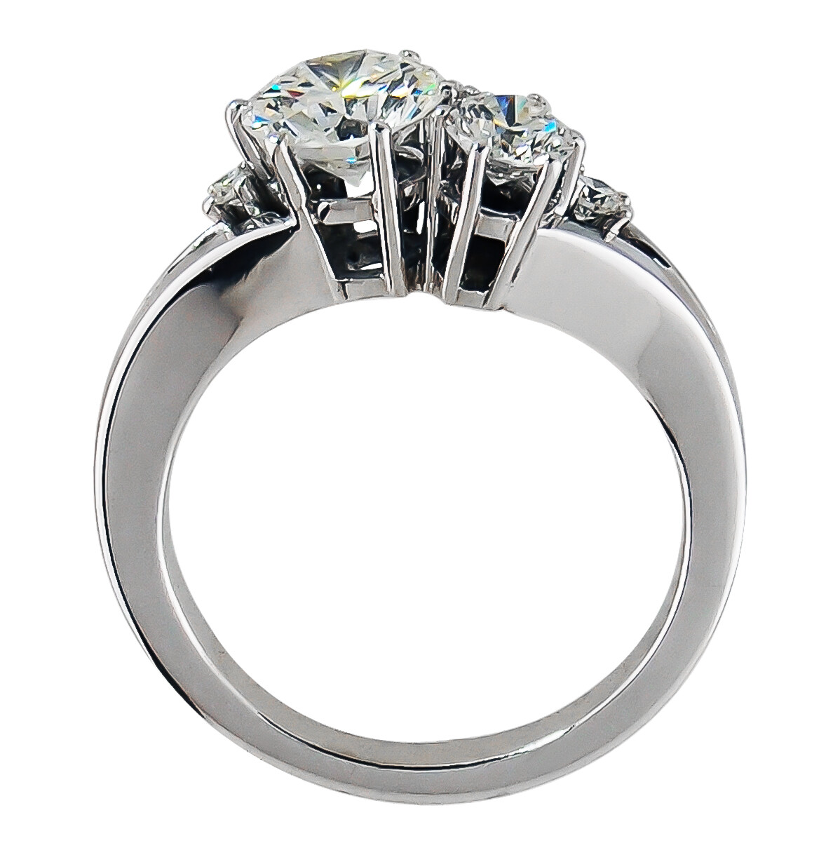 Multi-Stone Diamond Cluster Ring in White Gold - Image 3