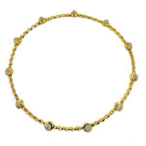 18 K Gold and Diamond Necklace