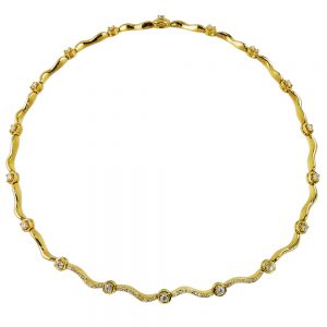 Flowing Lines Diamond Necklace