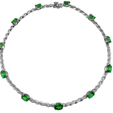 Tsavorite and Diamond Necklace at Kaufmann de Suisse Jewelers