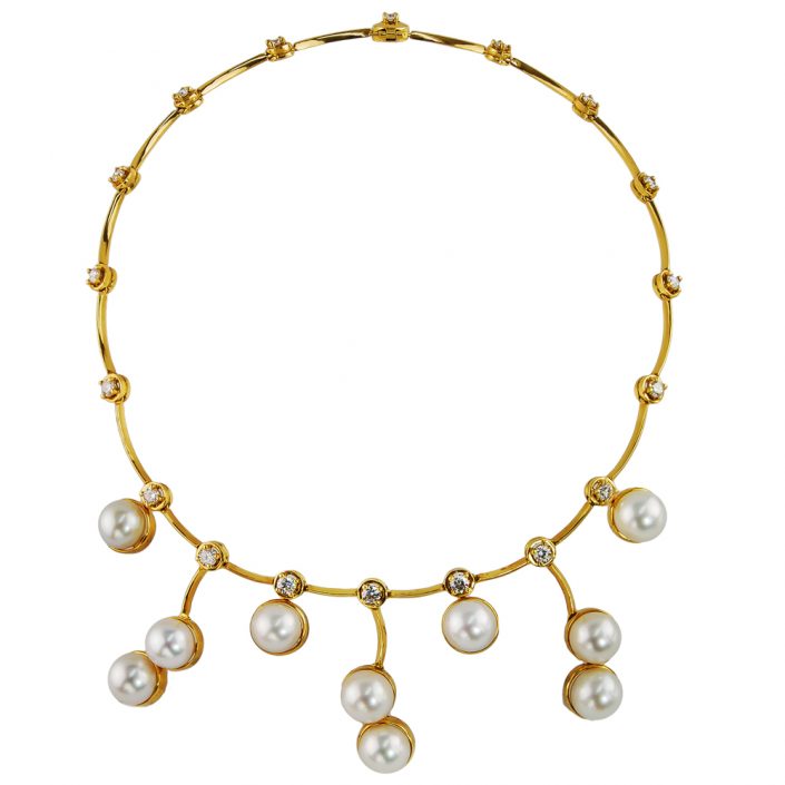 Cascade Cultured Pearl Necklace - Kaufmann de Suisse Diamond Jewelry ...
