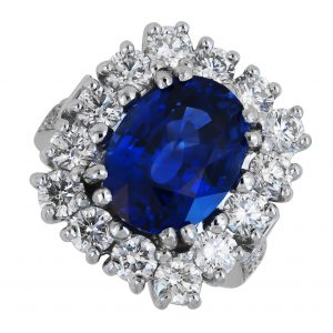 Sapphire and Diamond Ring