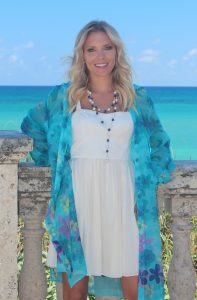 The Palm Beach Lariat Necklace with Sodalite and Grey and White Pearls