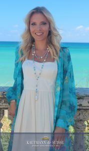 The Palm Beach Lariat Pearl and Aquamarine Necklace