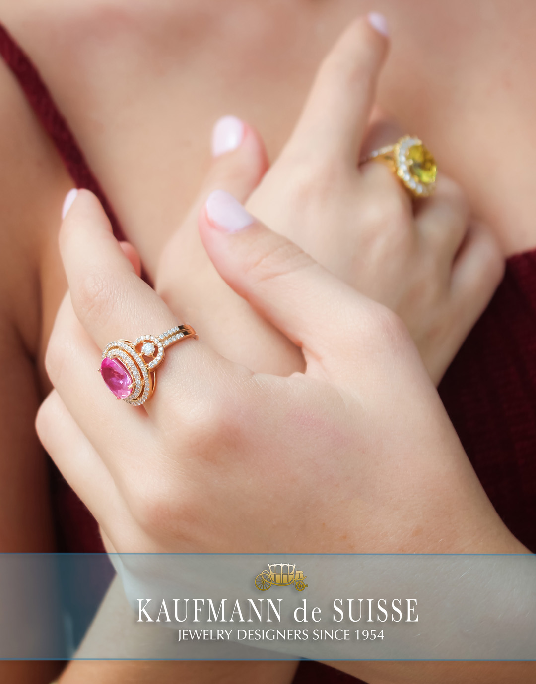 Pink Sapphire and Diamond Ring