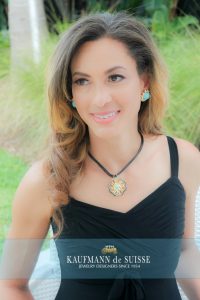 18K Yellow Gold and Turquoise Earrings and Necklace
