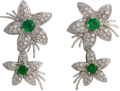 Emerald and Diamond Earrings from the Jasmine Collection