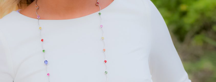 Multi Gemstone Cascade Necklace