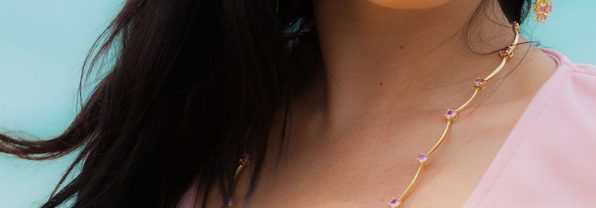 Cascade Pink Sapphire Necklace