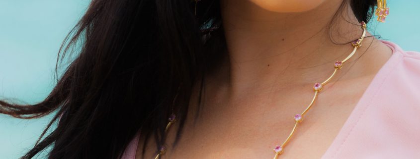 Cascade Pink Sapphire Necklace