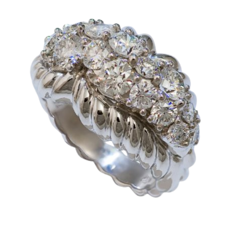 18720 Like a blinding ray of sunshine, the Solar Sparkler Diamond Ring emits a radiant flash that is impossible to ignore. Featuring fourteen top cut diamonds, this luxurious piece will imbue you