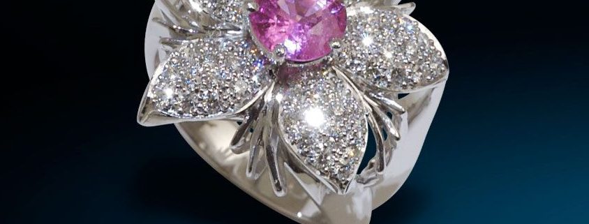 Jasmine de Nuit Pink Sapphire & Diamond Ring