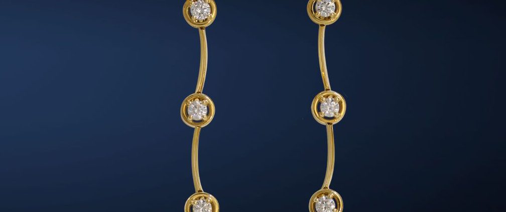 Single Cascade Diamond Earrings