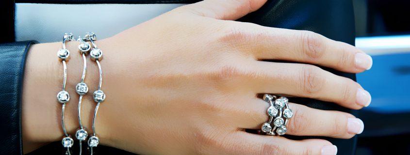 Triple Cascade Diamond Bracelet and Ring