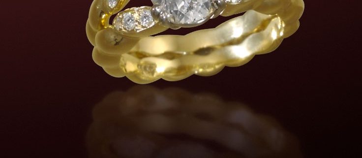 Flowing Lines Brilliant Cut 3.0 CTS Diamond Ring