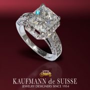 Four CTS Radiant Cut Diamond Engagement Ring