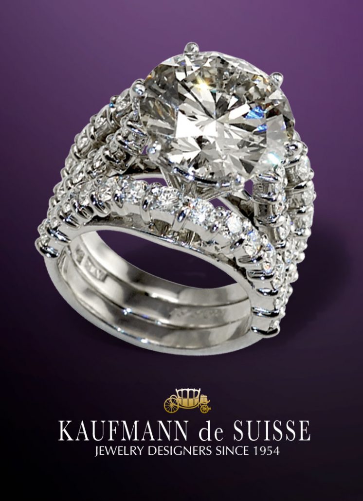 Magnificent Super Nova Diamond Engagement and Wedding Ring 