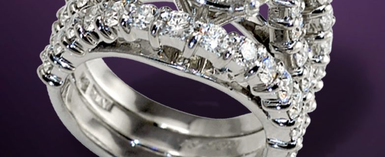 Magnificent Super Nova Diamond Engagement and Wedding Ring