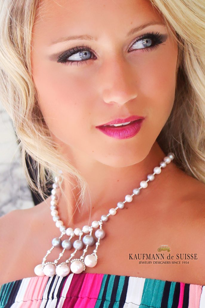 White & Gray Freshwater Pearl Necklace