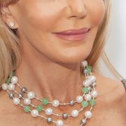 The Palm Beach Lariat in Green, White and Gray