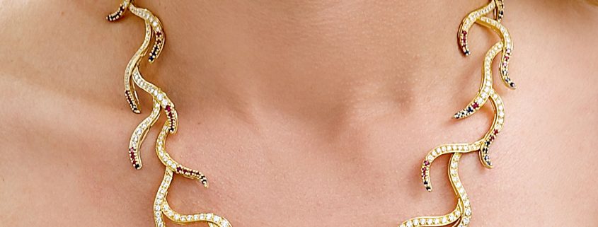 The Phoenix Necklace with detachable Broach