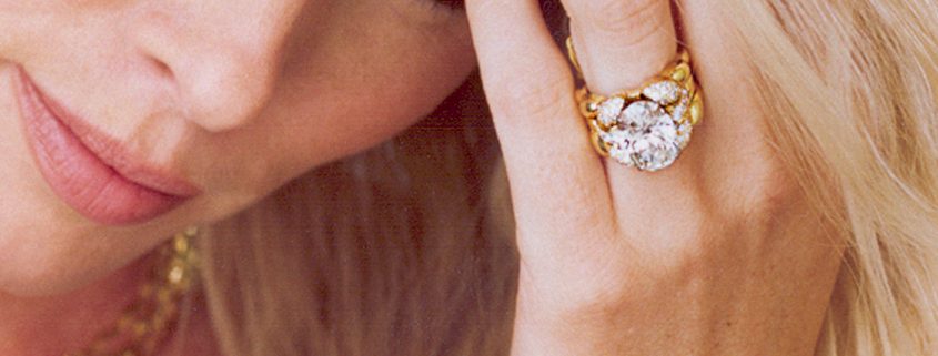 Flowing Lines Oval Diamond Engagement Ring