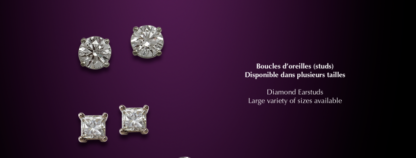 Gorgeous classic diamond stud earrings