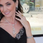 Diamond Earrings and Necklace from the Jasmine Collection