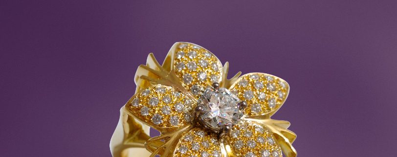 Jasmine de Nuit ring in 18K Yellow Gold