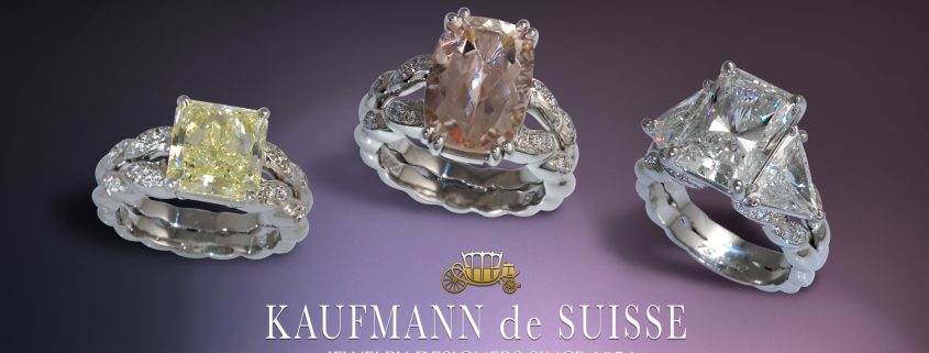 Flowing Lines Rings in 18K Gold