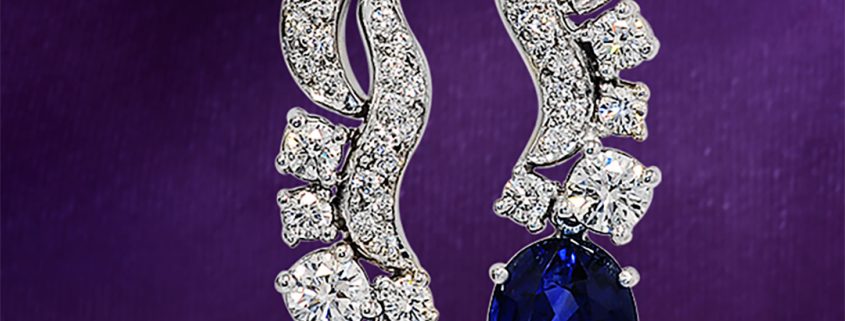 Sapphire and Diamond Earrings