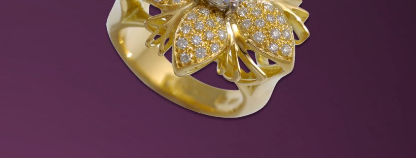 Jasmine de Nuit Ring in 18K Gold
