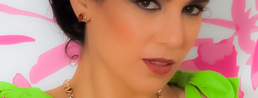 Flowing Lines Pink Sapphire and Diamond Necklace