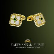 18K Gold & Emerald Cufflinks
