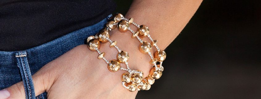 14K Gold Lariat Wrap Bracelet