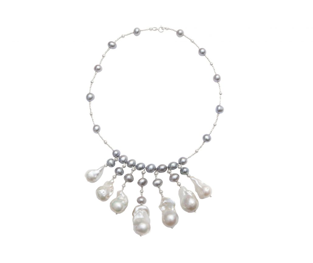 The Lucky Seven Baroque Pearl Drop Necklace