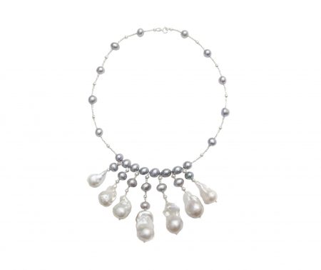 The Lucky Seven Baroque Pearl Drop Necklace