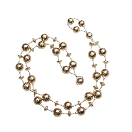 23972 this wrap bracelet showcases gleaming 14KT gold beads—perfect for effortless layering or a touch of everyday luxury.