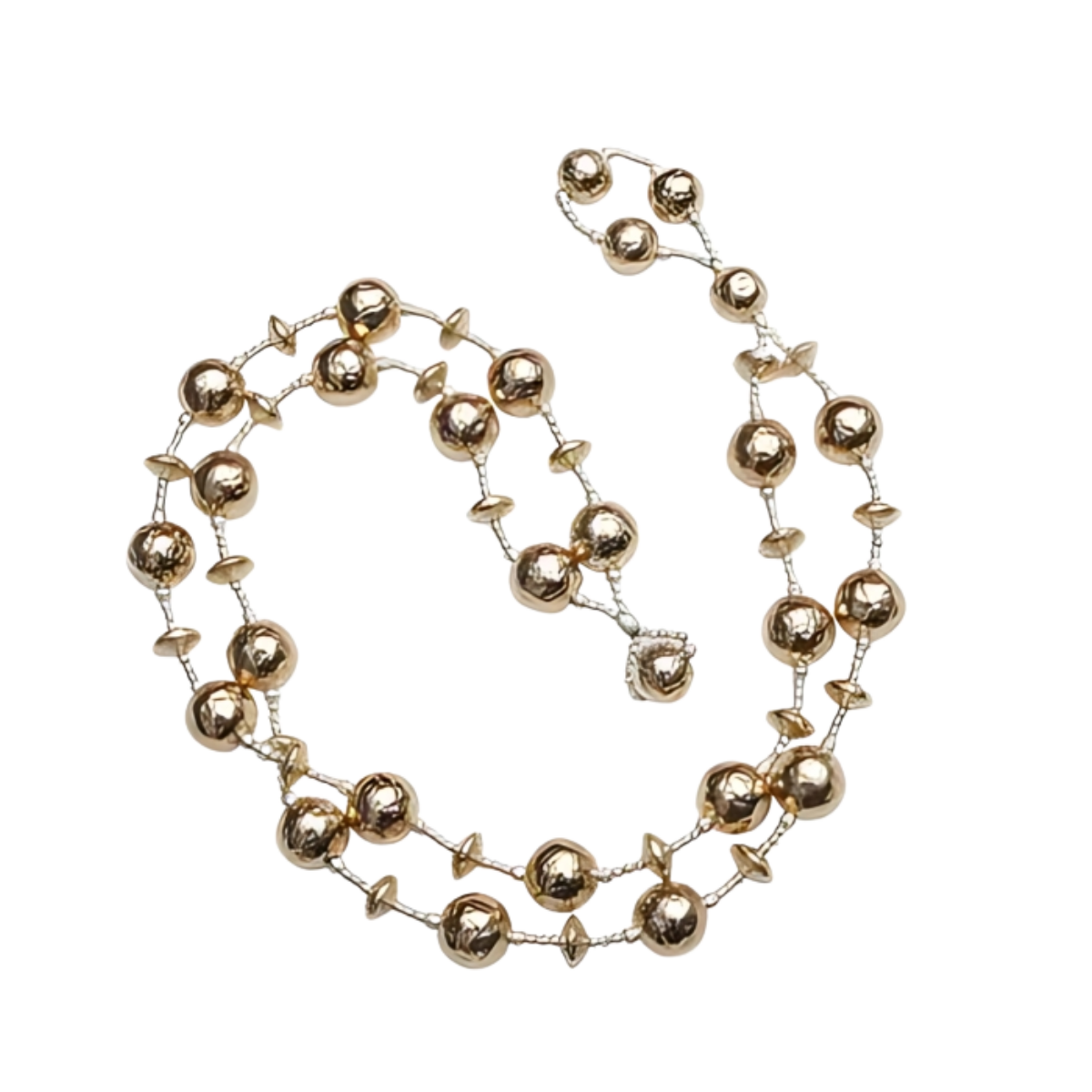 23972 this wrap bracelet showcases gleaming 14KT gold beads—perfect for effortless layering or a touch of everyday luxury.