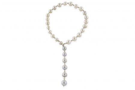 Grey & White Pearl Necklace